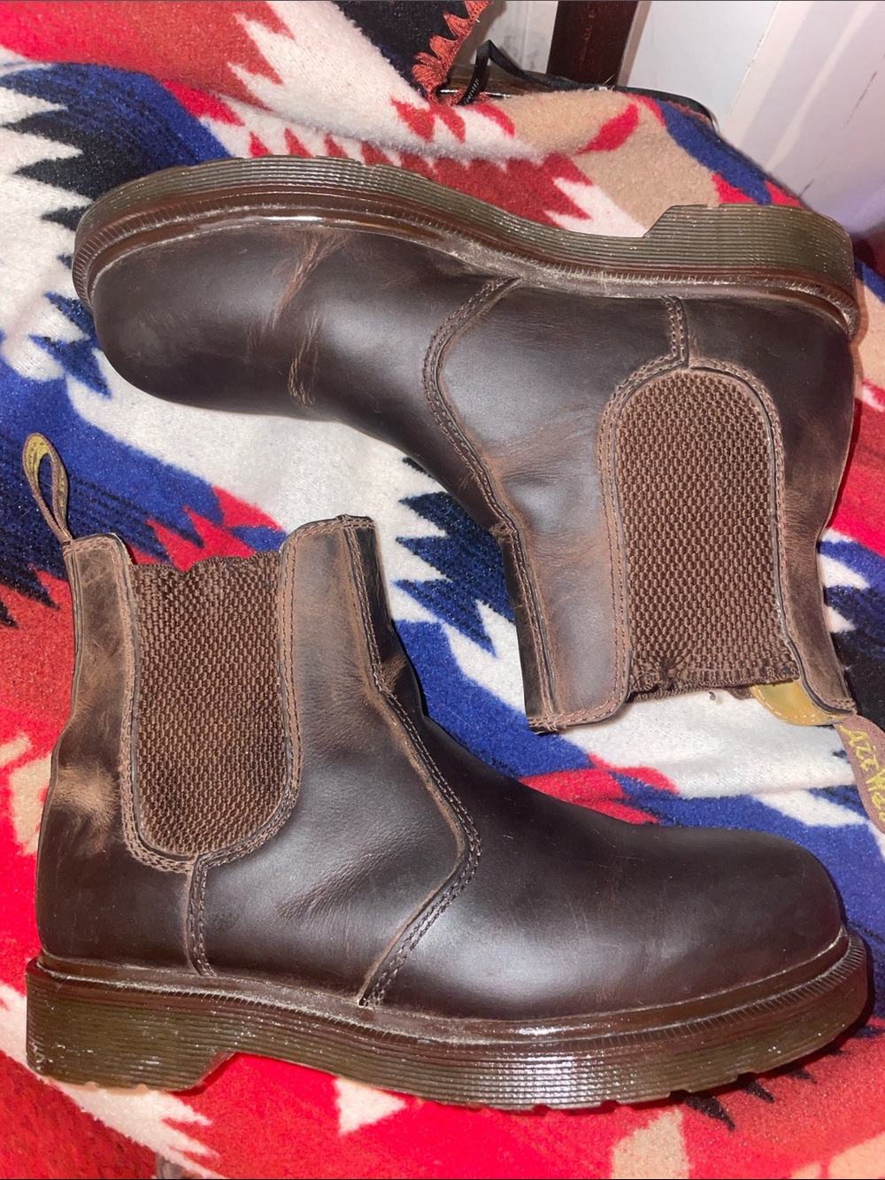 DOC DR MARTEN MARTENS CRAZY HORSE BROWN LEATHER PULL ON BOOTS SZ  37 or Us 6-6.5